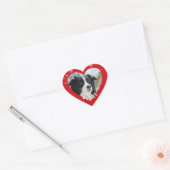 Personalized Border Collie Christmas Dog Pet Photo Hart Sticker (Envelop)
