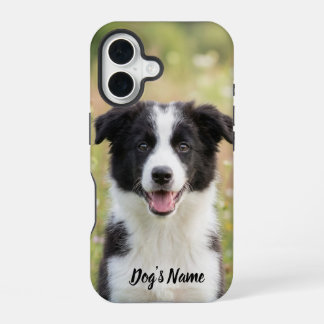 Personalized Border Collie Photo and Name  iPhone 16 Hoesje