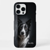 Personalized Border Collie Portrait iPhone Hoesje (Achterkant)