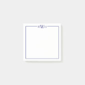 Personalized Border Monogram Stationery Post-it® Notes (Voorkant)