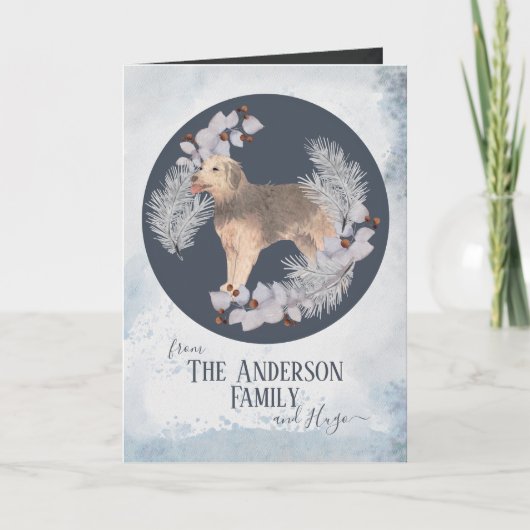 Personalized Bosnian Coarsehair Hound Christmas Feestdagen Kaart (Voorkant)