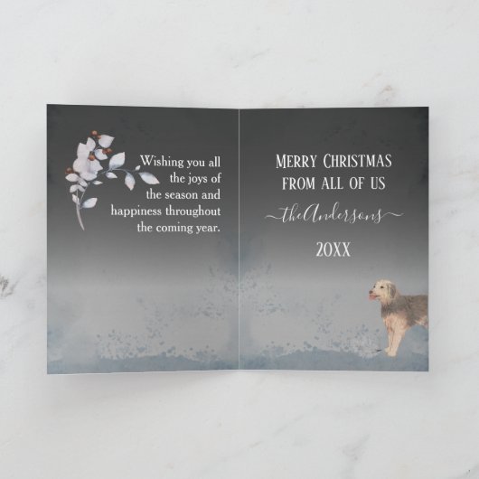 Personalized Bosnian Coarsehair Hound Christmas Feestdagen Kaart (Binnen)