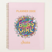 Personalized  Boss Girl Planner - Colorful  (Voorkant)