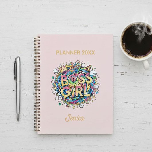 Personalized  Boss Girl Planner - Colorful 