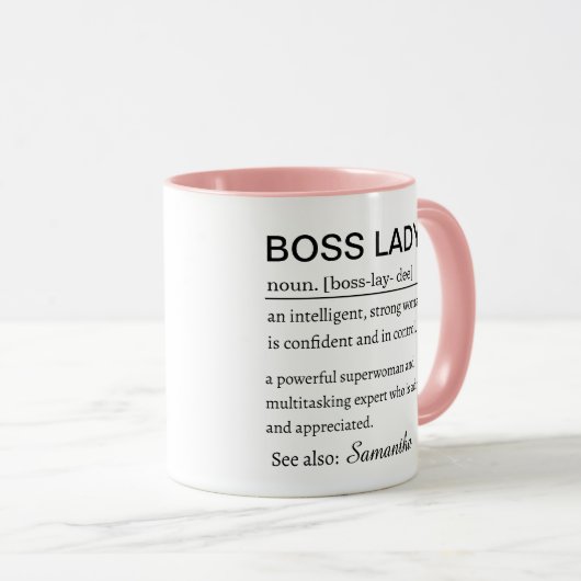 Personalized Boss Lady Definition Mok (Voorkant rechts)