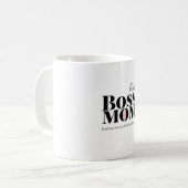 Personalized Boss Mom Mug – Custom Strong Mom Gift Koffiemok (Voorkant links)