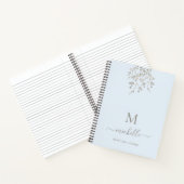 Personalized Botanical Blue Gratitude Journal Notitieboek (Binnen)