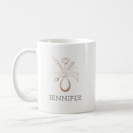 Personalized Botanical Easter Mug Elegant Gift Koffiemok