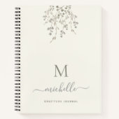 Personalized Botanical Ivory Gratitude Journal Notitieboek (Voorkant)