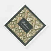 Personalized Botanical Napkins Lux Gold Accent Servet (Hoek)