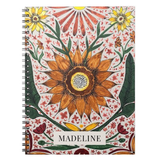 Personalized Botanical Notebook Notitieboek (Voorkant)