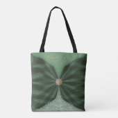 Personalized Botanical Tree Jewel Textile Illusion Tote Bag (Achterkant)