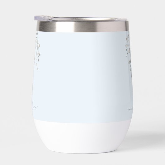 Personalized Botanical Watercolor Monogram Blue (Rechts)