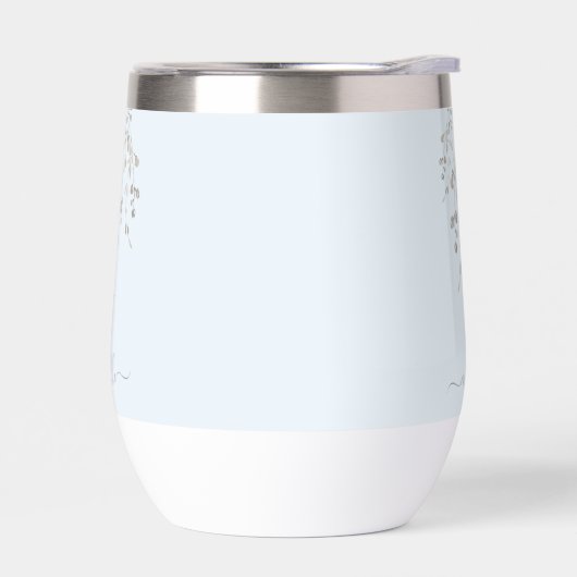 Personalized Botanical Watercolor Monogram Blue (Links)