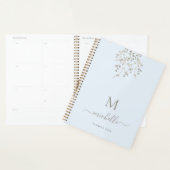 Personalized Botanical Watercolor Monogram Blue Planner (Display)