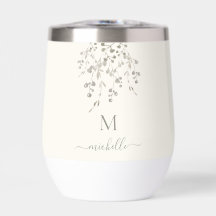 Personalized Botanical Watercolor Monogram Ivory