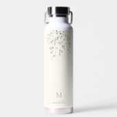 Personalized Botanical Watercolor Monogram Ivory Waterfles (Voorkant)