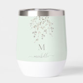 Personalized Botanical Watercolor Monogram Sage (Achterkant)