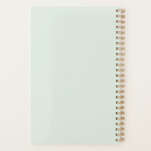 Personalized Botanical Watercolor Monogram Sage Planner (Achterkant)