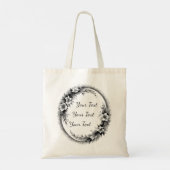 Personalized Botanical Wildflower Tote Tote Bag (Achterkant)
