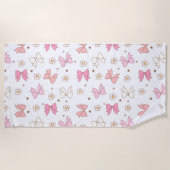 Personalized Bow Beach Towel for Kids & Adults  Strandlaken (Voorkant)