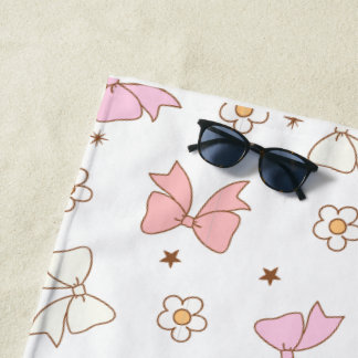 Personalized Bow Beach Towel for Kids & Adults Strandlaken