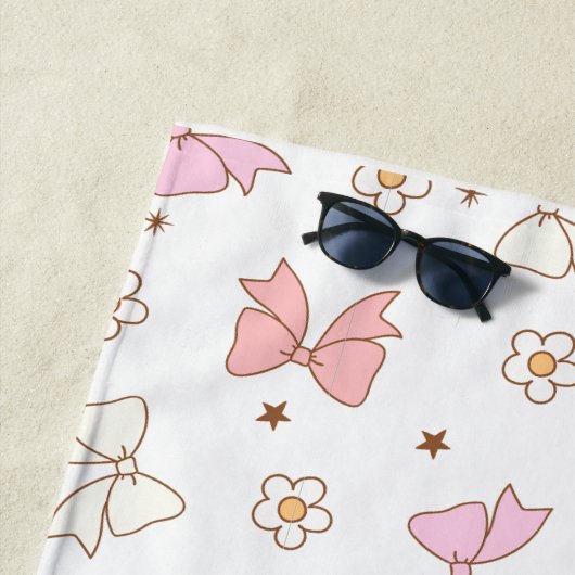 Personalized Bow Beach Towel for Kids & Adults  Strandlaken (In situ)