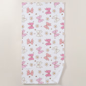 Personalized Bow Beach Towel for Kids & Adults  Strandlaken (Voorkant)