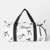 Personalized Bow Pattern Chic Black & white Plunjezak (Voorkant)