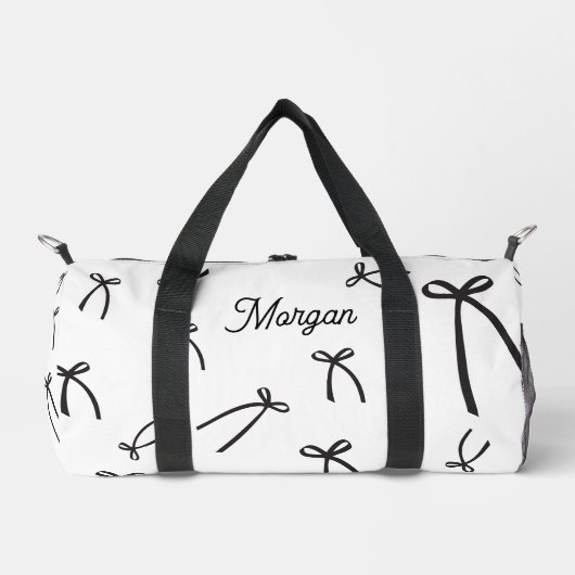 Personalized Bow Pattern Chic Black & white Plunjezak (Voorkant)