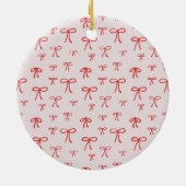 Personalized Bow Pattern Pet Photo Ornament (Achterkant)