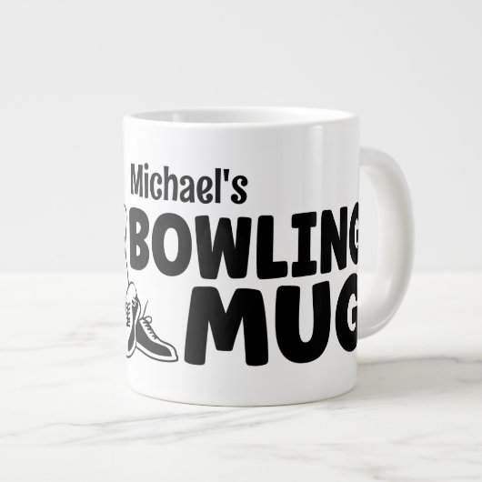 Personalized Bowling Mug Gift Jumbo-Tasse Grote Koffiekop (Voorkant rechts)