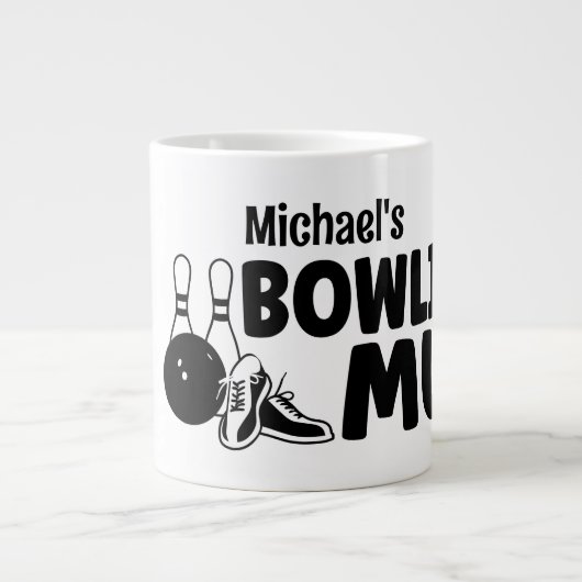 Personalized Bowling Mug Gift Jumbo-Tasse Grote Koffiekop (Voorkant)