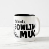 Personalized Bowling Mug Gift Jumbo-Tasse Tweekleurige Koffiemok (Voorkant rechts)