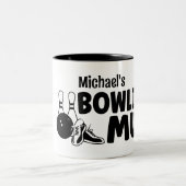 Personalized Bowling Mug Gift Jumbo-Tasse Tweekleurige Koffiemok (Center)