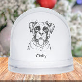 Personalized Boxer Dog Christmas Sneeuwbol