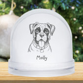 Personalized Boxer Dog Christmas Sneeuwbol
