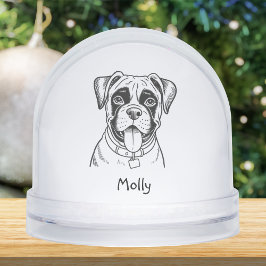 Personalized Boxer Dog Christmas Sneeuwbol