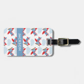 Personalized Boy Airplanes Bagagelabel (Voorkant horizontaal)