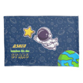 Personalized Boy Astronaut, Star & Space Explorer  Kussensloop (Voorkant-Links)