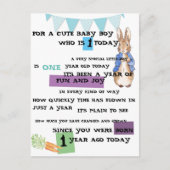 Personalized Boy Birthday Briefkaart - Peter Rabbi (Voorkant)
