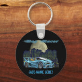 Personalized Boy Racer - Sleutelhanger (Voorkant)
