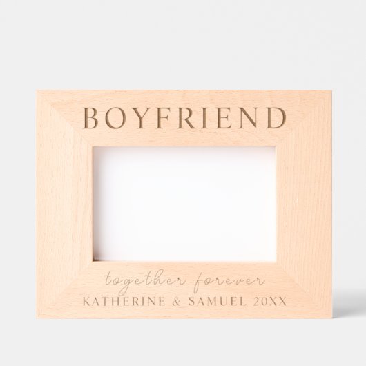 Personalized Boyfriend Together Forever Wood Gegraveerde Lijstjes (Voorkant)