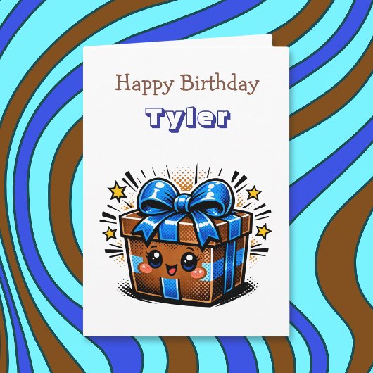 Personalized Boy's Birthday | Cupcake  Kaart