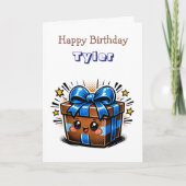 Personalized Boy's Birthday | Cupcake  Kaart (Voorkant)