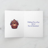 Personalized Boy's Birthday | Cupcake  Kaart (Binnen)