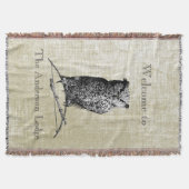 Personalized Boy's Room  Owl Deken (Voorkant)