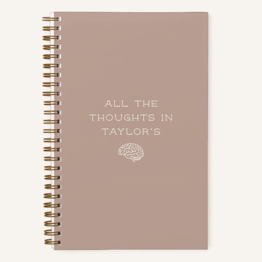 Personalized Brain Dump List Thoughts Dusty Rose Notitieboek (Voorkant)