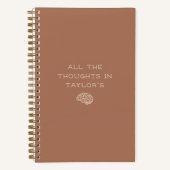 Personalized Brain Dump List Thoughts Terracotta Notitieboek (Voorkant)