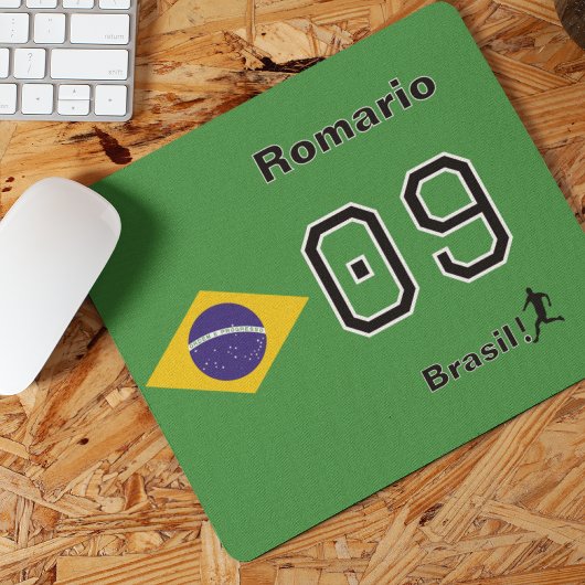 Personalized Brasil Soccer Fan Desk Accessory Muismat